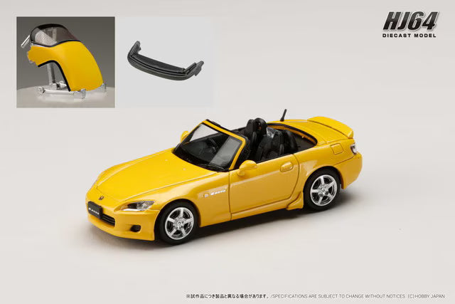 [ Pre-order ] HJ643020BY Hobby Japan 1:64 Honda S2000 AP1 Custom Version Indy Yellow Pearl