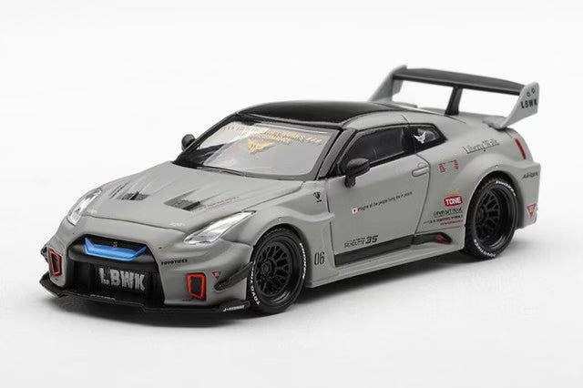 [ Pre-order ] MGT01248-BL TSM MINI-GT 1:64 Nissan LB-Silhouette WORKS GT Nissan 35GT-RR Version 1 Matte Gray (Left-hand drive) *Blister packaging