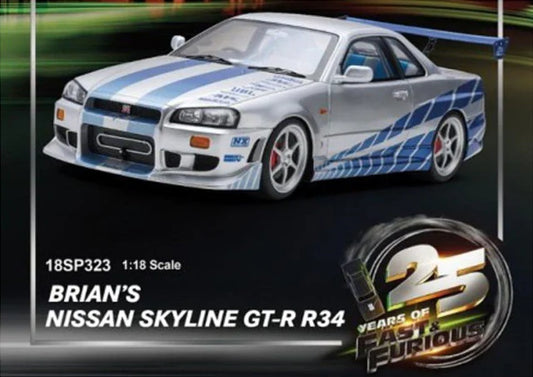 [ Pre-order ] 18SP323 Spark 1:18 Nissan GT-R R34 Fast and Furious