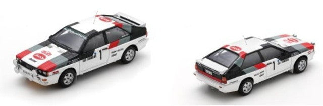 [ Pre-order ] S3223 Spark 1:43 Audi Quattro #1 2nd Rallye Monte Carlo 1982 H. Mikkola - A. Hertz