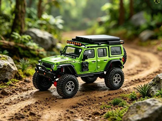 [ Pre-order ] KS-102-648 GCD Gaincorp Products 1:64 Jeep Wrangler Apple Green (LHD)