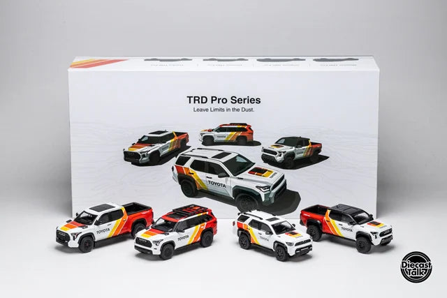 DTG0043-TRD GCD GainCorp Products 1:64 Toyota TRD Pro 4-Vehicle Set – DiecastTalk Exclusive (4Runner TRD Pro, Tacoma TRD Pro, Tundra TRD Pro, Sequoia TRD Pro)