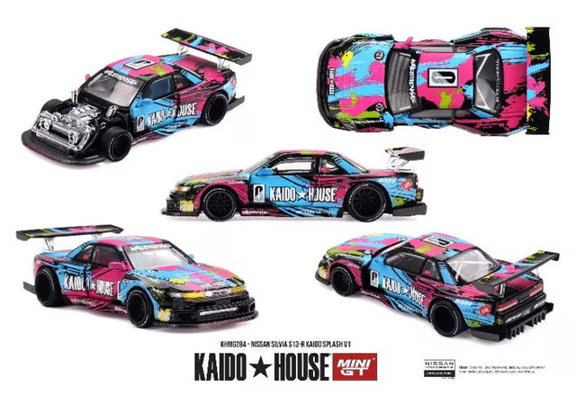 [ Pre-order ] KHMG284 TSM MINI-GT x KAIDO HOUSE 1:64 Nissan Silvia S13-R Kaido Splash V1 (Right-hand drive)