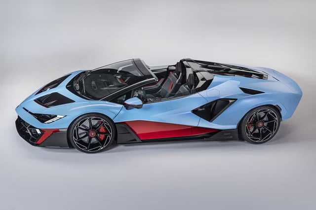 [ Pre-order ] LS581 LOOKSMART 1:43 Lamborghini Fenomeno Roadster - Blue Cepheus / Rosso Mars