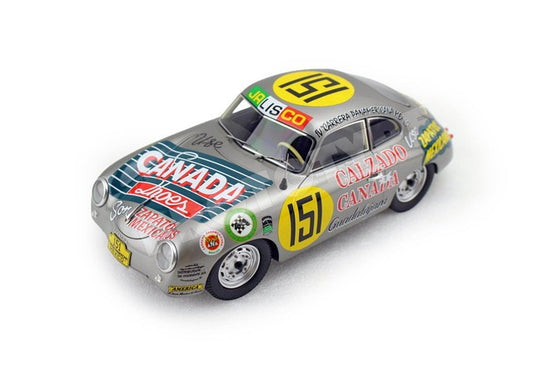 [ Pre-order ] BBRC1825B BBR 1:18 Porsche 356A Carrera Panamericana 1953 "Canada Shoes" Car #151 (Includes clear display case)