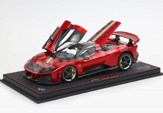 [ Pre-order ] HE180054HIFDIE BBR 1:18 Ferrari F80 Full Open - Rosso Supercar, Italian Stripe, Luxury Pack (Clear display case included)