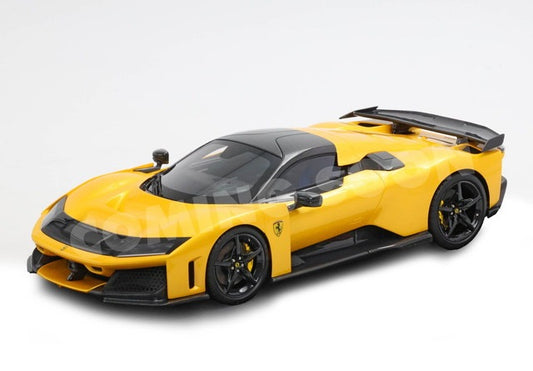 [ Pre-order ] HE180054B1 BBR 1:18 Ferrari F80 Full-Open, Giallo Tristrato, carbon wheels & wing, polyfoam packaging
