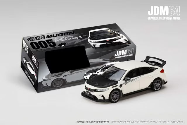 [ Pre-order ] HJDM005B-29 JDM64 1:64 Honda Civic Type R (FL5) MUGEN Group.B (2025) Championship White