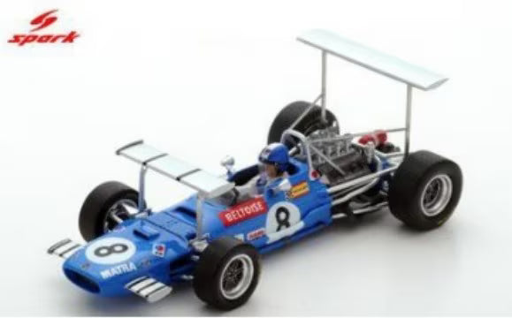 [ Pre-order ] S5382 Spark 1:43 Matra MS10 F1 South African GP 1969 J-P. Beltoise #8