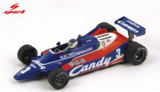 [ Pre-order ] S1883 Spark 1:43 Tyrrell 010 F1 Belgian GP 1980 5th place J-P. Jarier #3