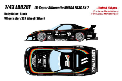 [ Pre-order ] LB028F Make Up EIDOLON 1:43 Mazda LB-Super Silhouette MAZDA FD3S RX-7 Black (Fi Exhaust)