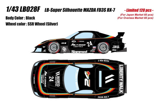 [ Pre-order ] LB028F Make Up EIDOLON 1:43 Mazda LB-Super Silhouette MAZDA FD3S RX-7 Black (Fi Exhaust)