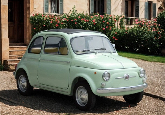 [ Pre-order ] RGM18004B BBR 1:18 Fiat 500 D Verde Chiaro