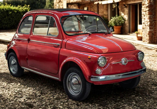 [ Pre-order ] RGM18004C BBR 1:18 Fiat 500 D Rosso