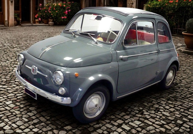 [ Pre-order ] RGM18004D BBR 1:18 Fiat 500 D Grigio Medio
