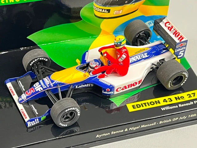 1:43 MINICHAMPS 540914305 Williams Renault FW14 Ride On Senna N.Mansell British GP 1991 #5 ASC No.27