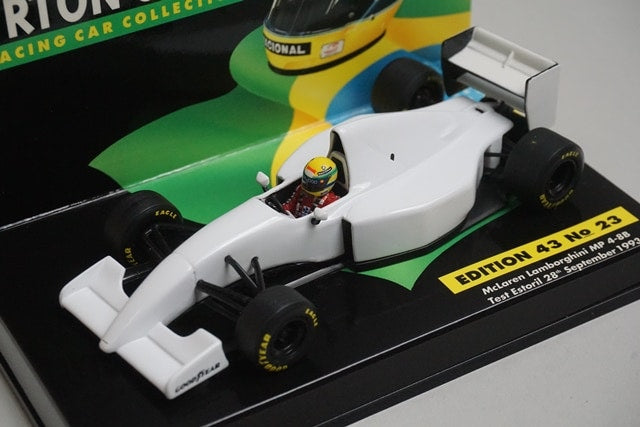 1:43 MINICHAMPS 540934399 McLaren Lamborghini MP4-8B A.Senna Test Car Estoril 1993 ASC No.23