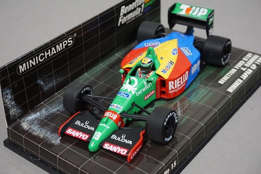1:43 MINICHAMPS 400890019 Benetton Ford B189 A.Nannini Japanese GP Winner 1989 #19 7UP