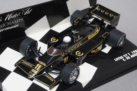 1:43 Minichamps 430850011 Lotus 97T 1985 E.D. Angelis #11 JPS specification