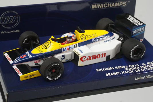 1:43 MINICHAMPS 400850005 Williams Honda FW10 Brands Hatch Winner 1985 #5 N.Mansell