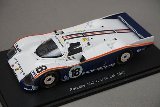 1:43 SPARK S0943 Porsche 962 C Le Mans 1987 #18 model car