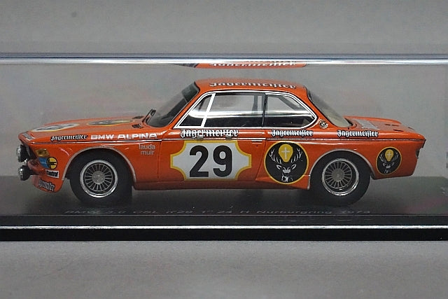 1:43 SPARK SG004 BMW 3.0 CSL 24h Nurburgring Winner 1973 #29 Jagermeister