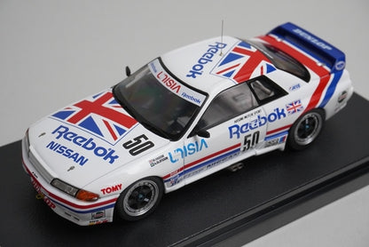 1:43 HPI 8607 Nissan Reebok Skyline GT-R JTC Suzuka 1991 #50 model car