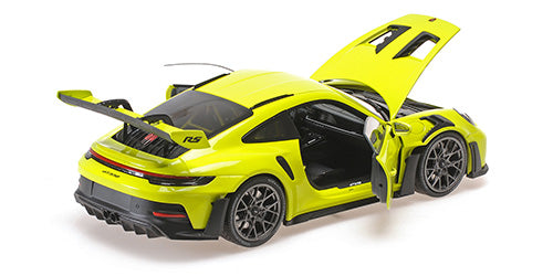 [ Back-order ] MINICHAMPS 110062028 1:18 Porsche 911 (992) GT3RS 2023 Green Black wheels model car