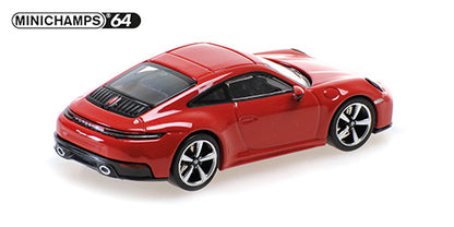 [ Back-order ] MINICHAMPS 640064020 1:64 Porsche 911 (992.2) Carrera 2025 Red model car