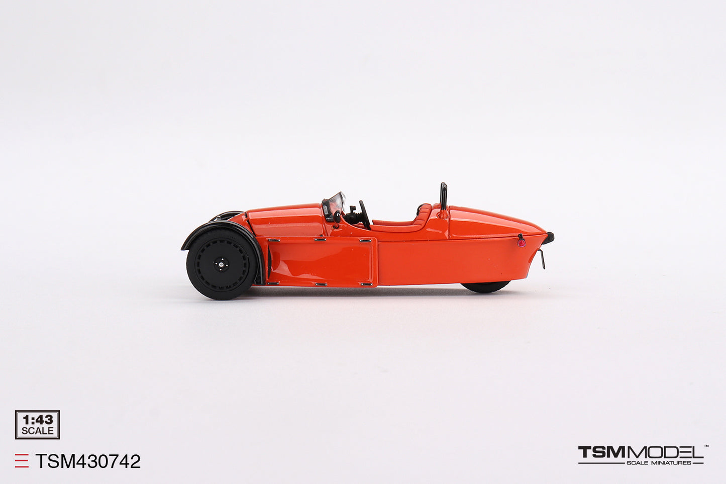 [ Back-order ] TSM TSM430742 1:43 Morgan Super 3 Coral Orange model car