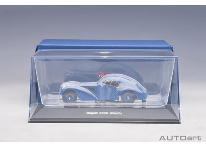 [Back-order] AUTOart 50947 1:43 Bugatti Type 57SC Atlantic 1938 (Blue/Wire Spoke Wheels)