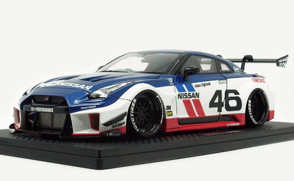 [Back-order] ignition model IG2549 1:43 LB-Silhouette WORKS GT Nissan 35GT-RR White/Blue/Red