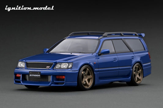 [Back-order] ignition model IG2891 1:18 Nissan Stagea 260RS (WGNC34) Blue