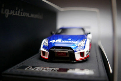 [Back-order] ignition model IG2549 1:43 LB-Silhouette WORKS GT Nissan 35GT-RR White/Blue/Red