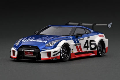 [Back-order] ignition model IG2549 1:43 LB-Silhouette WORKS GT Nissan 35GT-RR White/Blue/Red