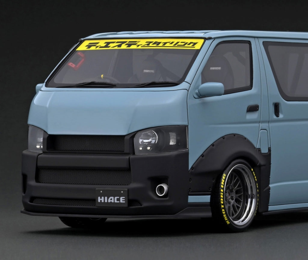 [Back-order] ignition model IG2803 1:18 TSD WORKS HIACE Blue Gray