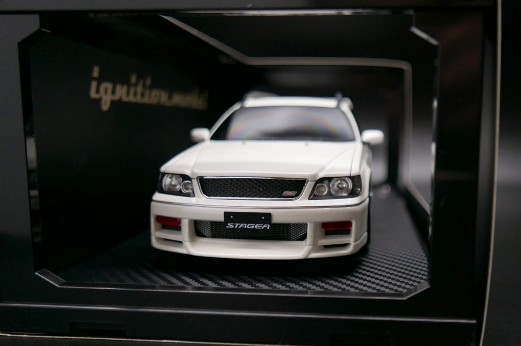 [Back-order] ignition model IG2885 1:18 Nissan STAGEA 260RS (WGNC34) Pearl White