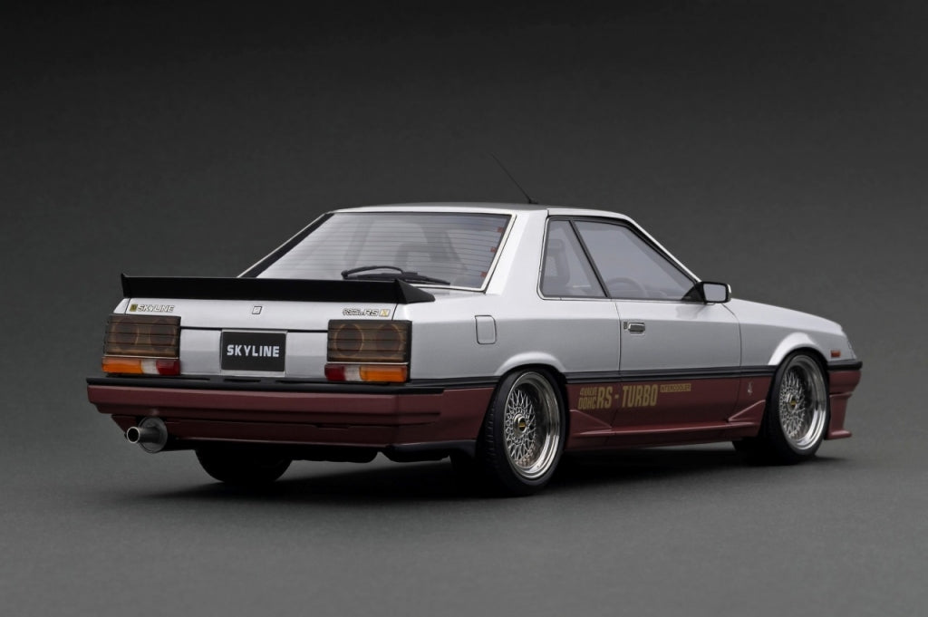 [Back-order] ignition model IG2441 1:18 Nissan Skyline 2000 RS-X Turbo-C (R30) Silver/Red