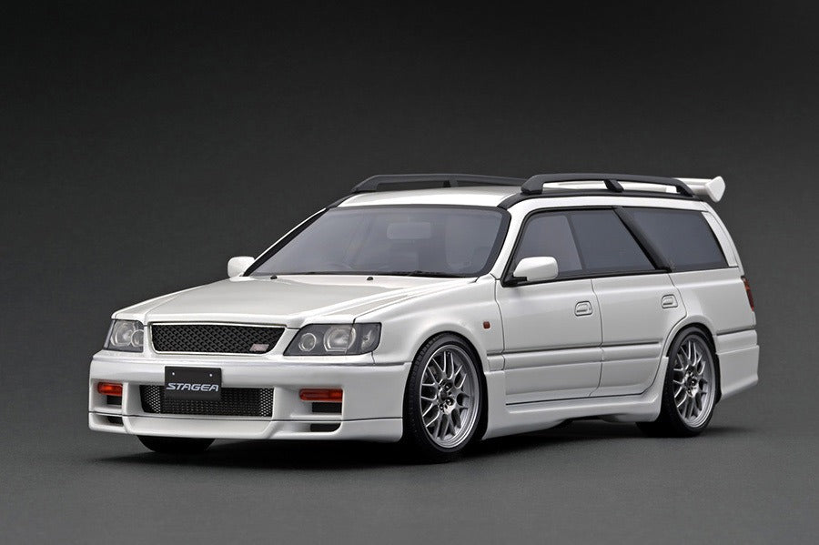 [Back-order] ignition model IG2885 1:18 Nissan STAGEA 260RS (WGNC34) Pearl White