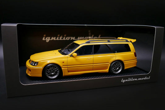 [Back-order] ignition model IG2887 1:18 Nissan STAGEA 260RS (WGNC34) Yellow