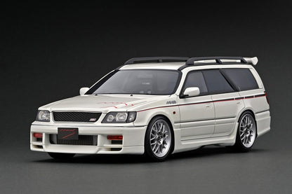 [Back-order] ignition model IG2892 1:18 Nissan STAGEA 260RS (WGNC34) Pearl White