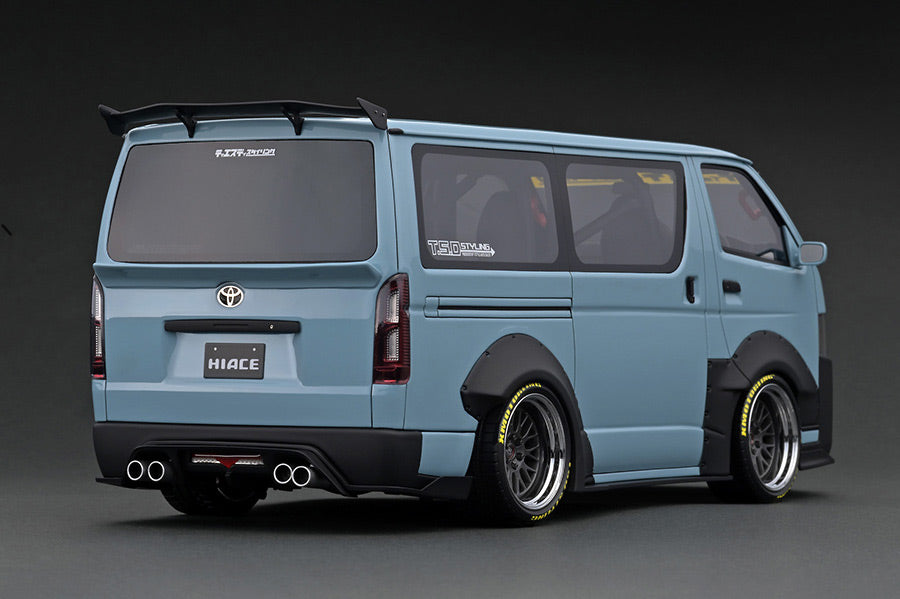 [Back-order] ignition model IG2803 1:18 TSD WORKS HIACE Blue Gray