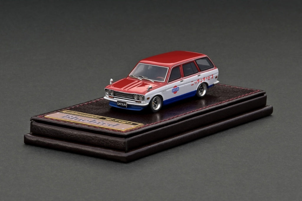 [Back-order] ignition model IG2882 1:64 Datsun Bluebird (510) Wagon Red/White/Blue