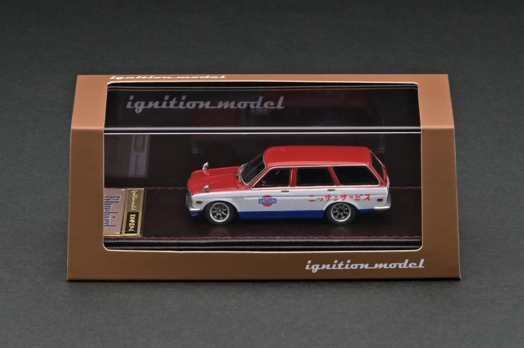 [Back-order] ignition model IG2882 1:64 Datsun Bluebird (510) Wagon Red/White/Blue