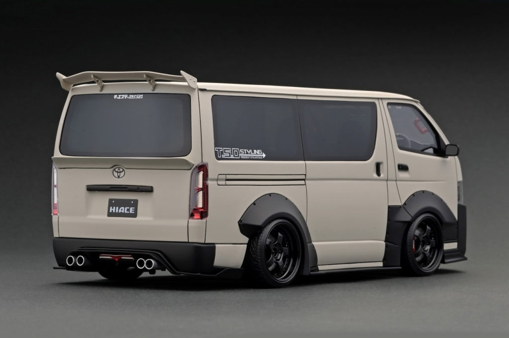 [ Back-order ] ignition model IG2811 1:18 T¥S¥D WORKS HIACE Matte Sand Beige With Roof Rack