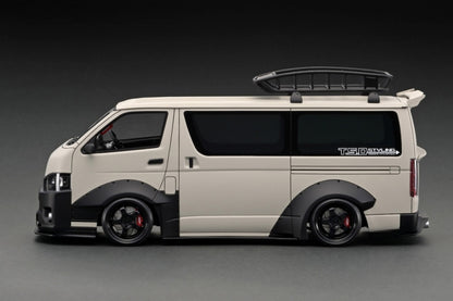 [ Back-order ] ignition model IG2811 1:18 T¥S¥D WORKS HIACE Matte Sand Beige With Roof Rack