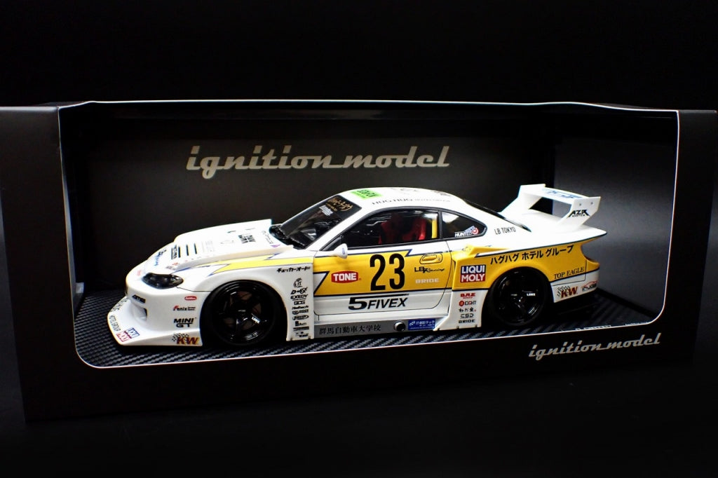 [ Back-order ] ignition model IG2919 1:18 LB-Super Silhouette S15 SILVIA White/Yellow