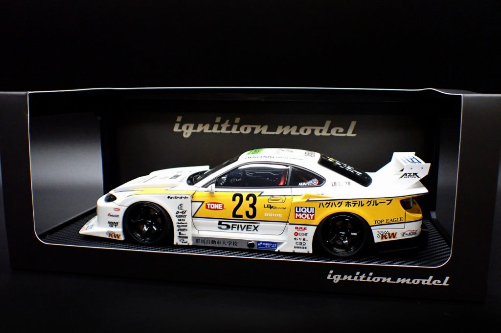 [ Back-order ] ignition model IG2919 1:18 LB-Super Silhouette S15 SILVIA White/Yellow