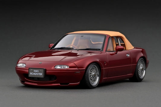 [ Back-order ] ignition model IG3200 1:18 Eunos Roadster (NA) Burgundy