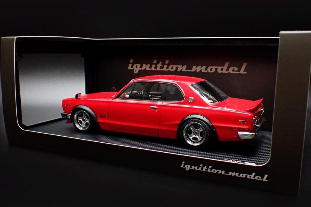 IG3238 ignition model 1:18 Nissan Skyline 2000 GT-R KPGC10 Red model cars